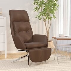 Poilsio kėdė su pakoja , ruda kaina ir informacija | Svetainės foteliai | pigu.lt