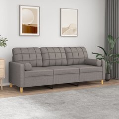 Trivietė sofa , pilka kaina ir informacija | Sofos | pigu.lt