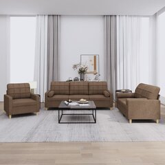 3 dalių sofos komplektas , rudas цена и информация | Диваны | pigu.lt