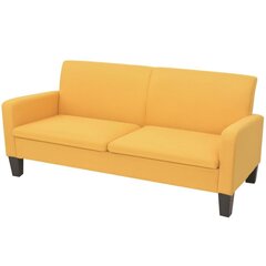 Dvivietė sofa, 180x65x76, geltonos spalvos kaina ir informacija | Sofos | pigu.lt