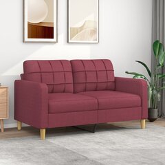 Dvivietė sofa , 140cm, raudona kaina ir informacija | Sofos | pigu.lt