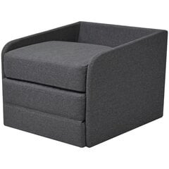 Кресло-кровать, ткань, 59,5x72x72,5 см, темно-серый цена и информация | Кресла в гостиную | pigu.lt