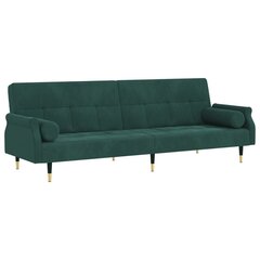 Sofa-lova su pagalvėlėmis , žalia цена и информация | Диваны | pigu.lt