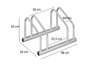 Велосипедная стойка на 2 велосипеда цена и информация | Держатели для велосипедов | pigu.lt