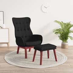 Poilsio kėdė su pakoja , juoda цена и информация | Кресла в гостиную | pigu.lt