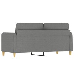 Dvivietė sofa , Audinys, 140cm, tamsiai pilka kaina ir informacija | Sofos | pigu.lt