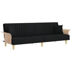 Sofa-lova su porankiais , juoda цена и информация | Диваны | pigu.lt