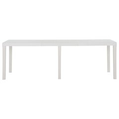 Sodo stalas, baltos spalvos, 220x90x72cm, PP цена и информация | Садовые столы, столики | pigu.lt