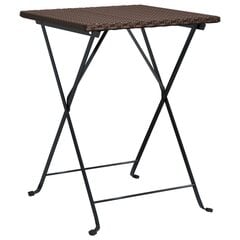 Sulankstomas bistro stalas, rudas, 55x54x71cm цена и информация | Садовые столы, столики | pigu.lt