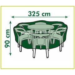 Nature sodo baldų uždangalas 90 x 325 cm PE tamsiai pilkas, 6030601 kaina ir informacija | Kiti priedai baldams | pigu.lt