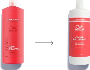 Кондиционер для волос нормальным и тонким волосам Wella Invigo Color Brilliance 1000 мл цена и информация | Бальзамы, кондиционеры | pigu.lt