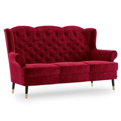 Sofa Homede Dolo 3S, raudona kaina ir informacija | Sofos | pigu.lt