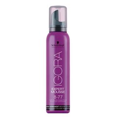 Dažančios plaukų putos Schwarzkopf Igora Expert Mousse 8-77 Light Blonde Copper Extra, 100 ml kaina ir informacija | Plaukų dažai | pigu.lt