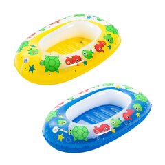 Pripučiama vaikiška valtis Bestway Kiddie Raft, 102x69 cm, mėlyna/geltona kaina ir informacija | Pripučiamos ir paplūdimio prekės | pigu.lt