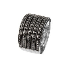 Sidabrinis žiedas Sif Jakobs R10615-BK-58 kaina ir informacija | Žiedai | pigu.lt