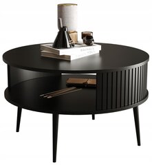 Kavos staliukas MoonDay, 76 x 76 x 44 cm, juoda kaina ir informacija | Kavos staliukai | pigu.lt
