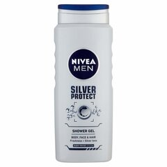 Гель для душа и шампунь Nivea Men Silver Protect для мужчин 500 мл цена и информация | Масла, гели для душа | pigu.lt