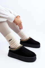 Slippers with Thick Sole in Black Eco Suede Sylva 29612-21 цена и информация | Женские тапочки | pigu.lt