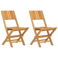 Sulankstomos sodo kėdės, 2vnt., 47x61x90cm, tikmedžio masyvas kaina ir informacija | Lauko kėdės, foteliai, pufai | pigu.lt