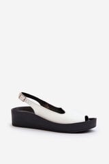 Women's Leather Sandals on Thick Sole Zazoo 2893 White 29633-21 цена и информация | Женские босоножки | pigu.lt