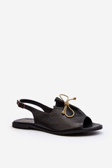 Leather Flat Sandals Zazoo 2898 Black 29654-21 цена и информация | Женские босоножки | pigu.lt