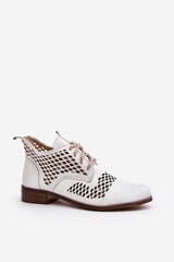 Leather Cut-Out Boots Zazoo 2704 White 29665-21 цена и информация | Женские сапоги | pigu.lt