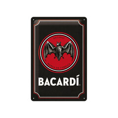 Металлическая пластина логотип Bacardi, черная, 20 х 30 см цена и информация | Детали интерьера | pigu.lt