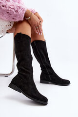 S.Barski HY66-139 Black Women's Laced Boots 29716-21 цена и информация | Женские сапоги | pigu.lt