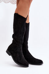 S.Barski HY66-139 Black Women's Laced Boots 29716-21 цена и информация | Женские сапоги | pigu.lt