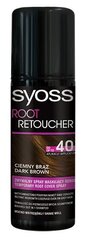 Purškiklis šaknų padengimui Syoss Color Root Retoucher Dark Brown, 120 ml kaina ir informacija | Plaukų dažai | pigu.lt