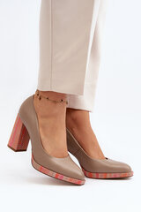 Pumps On Heel Laura Messi 2746 Beige 29732-21 цена и информация | Женские туфли | pigu.lt