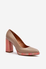 Pumps On Heel Laura Messi 2746 Beige 29732-21 цена и информация | Женские туфли | pigu.lt