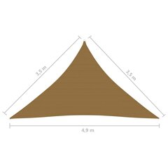 Uždanga nuo saulės, 3,5x3,5x4,9 m, ruda kaina ir informacija | Skėčiai, markizės, stovai | pigu.lt