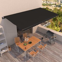 Automatinė ištraukiama markizė, 600x350 cm, pilka цена и информация | Зонты, маркизы, стойки | pigu.lt