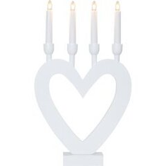Medinė žvakidė širdies formos balta 12W 27x45cm Dala 244-90 kaina ir informacija | Žvakės, Žvakidės | pigu.lt