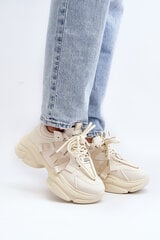 Women's sneakers with chunky sole, beige Windamella 29953-21 цена и информация | Спортивная обувь, кроссовки для женщин | pigu.lt