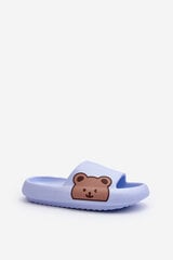 Women's Lightweight Foam Slippers with Teddy Bear Motif Blue Parisso 30045-22 цена и информация | Женские тапочки | pigu.lt