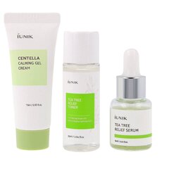 IUNIK - Centella Mini Set (tonikas + serumas + kremas) - kelioninis kosmetikos rinkinys su centella asiatica kaina ir informacija | Veido aliejai, serumai | pigu.lt