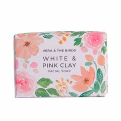 Muilas White &amp; Pink Clay Vera &amp; The Birds, 100 g kaina ir informacija | Muilai | pigu.lt