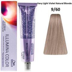 Ilgalaikiai plaukų dažai Wella Professionals Illumina Color, Nr.9/60 Very Light Violet Natural Blonde, 60 ml kaina ir informacija | Plaukų dažai | pigu.lt