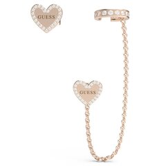 Бронзовые асимметричные серьги Guess от сердца к сердцу JUBE01080JWRGT/U sGU2188 цена и информация | Серьги | pigu.lt