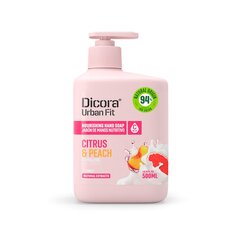 Skystas muilas Dicora Urban Fit Vitamin C Citrus &amp; Peach, 500 ml kaina ir informacija | Muilai | pigu.lt