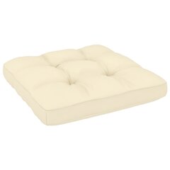 Pagalvė sofai iš palečių, 70x70x12 cm, smėlio spalvos kaina ir informacija | Pagalvės, užvalkalai, apsaugos | pigu.lt