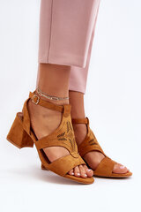 Low Heel Sandals Camel Eleriva 30382-21 цена и информация | Женские босоножки | pigu.lt