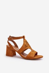 Low Heel Sandals Camel Eleriva 30382-21 цена и информация | Женские босоножки | pigu.lt