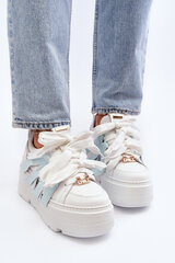 Blue Chunky Platform Sneakers Zazoo 2F-7033 30409-21 цена и информация | Спортивная обувь, кроссовки для женщин | pigu.lt