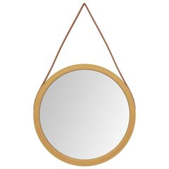 Sieninis veidrodis su dirželiu , auksinės spalvos kaina ir informacija | Veidrodžiai | pigu.lt