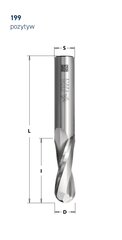 ITA TOOLS SPIRALINĖ FREZAVIMO ANTGALIS SU RUTULINE NOSIMI MEDIENAI / PLOKŠTĖMS / PVC R5 D10 I32 L80 S10 MM kaina ir informacija | Frezos | pigu.lt