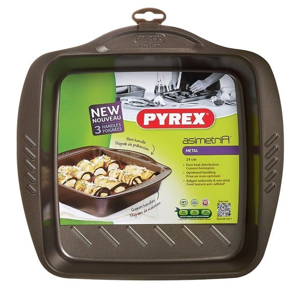 Pyrex kepimo forma, 24x24 cm kaina ir informacija | Kepimo indai, popierius, formos | pigu.lt