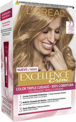 Ilgalaikiai dažai Excellence L'Oreal Make Up Auksiniai šviesūs Nº 7,3 kaina ir informacija | Plaukų dažai | pigu.lt